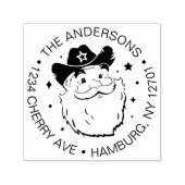 Tampon Auto-encreur Joli Texas Cowboy Père Noël (Design)