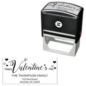Tampon Auto-encreur Joli Valentines Jour Adresse de typographie (En situation)