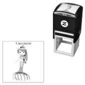 Tampon Auto-encreur Jolie sorcière de sirène Déplaisante Thunder_Cove (En situation)