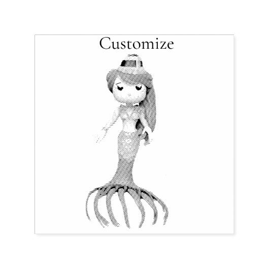 Tampon Auto-encreur Jolie sorcière de sirène Déplaisante Thunder_Cove (Design)