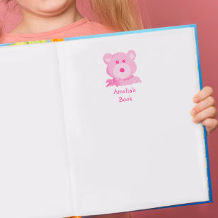 Tampon Auto-encreur Jolie Teddy Bear Ce Livre Appartient À