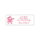 Tampon Auto-encreur Jolly Santa Claus appelle Reindee à Noël (Design)