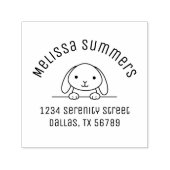 Tampon Auto-encreur Jote Lapin Lapin Peeking Arch Adresse 2 (Design)