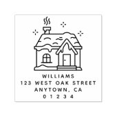 Tampon Auto-encreur Jote Modern Cabine Illustration Adresse de retour (Design)