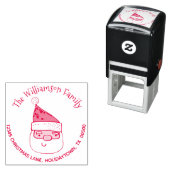 Tampon Auto-encreur Jote Modern Santa Claus Retour Adresse Noël (En situation)