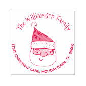 Tampon Auto-encreur Jote Modern Santa Claus Retour Adresse Noël (Design)