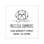 Tampon Auto-encreur Jote Petit Chien Shih Tzu Adresse (Design)