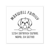 Tampon Auto-encreur Jote Petit Chien Shih Tzu Arch Adresse (Design)