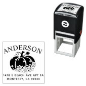 Tampon Auto-encreur Jote Thanksgiving Halloween Citrouille Adresse d'a (En situation)