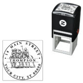 Tampon Auto-encreur Joueurs Polo En Chase - Match Polo (En situation)