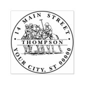 Tampon Auto-encreur Joueurs Polo En Chase - Match Polo (Design)