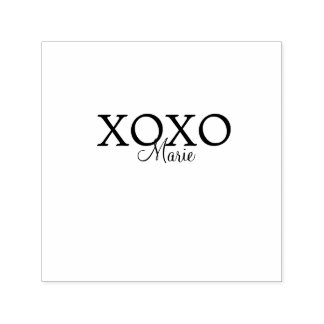 Tampon Auto-encreur Jour de la Saint Valentin Xoxo ajouter nom pastel