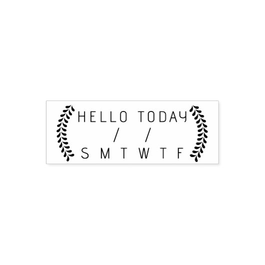 Tampon Auto-encreur Jours de la semaine, Planificateur Date Jour Bonjo (Design)