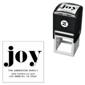 Tampon Auto-encreur JOY Bold Typographie Moderne Noël (En situation)