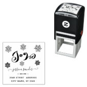 Tampon Auto-encreur Joy Fête Flamme de neige entreprise auto-encre tim (En situation)