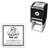 Tampon Auto-encreur Joy To The World Christmas Discours (En situation)