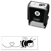 Tampon Auto-encreur Joyeuse Bee Buzzing Autour (En situation)