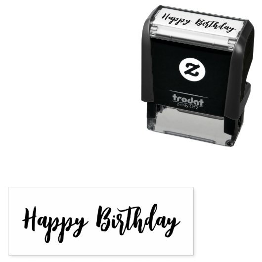 Tampon Auto-encreur Joyeux Anniversaire Fun Script Modèle texte (En situation)