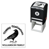 Tampon Auto-encreur Joyeux Halloween Corneille Noire Bird Halloween (En situation)