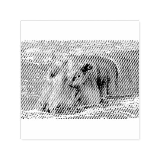 Tampon Auto-encreur Joyeux Hippo (Design)