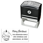 Tampon Auto-encreur Joyeux Jésus de Noël en Manger (En situation)