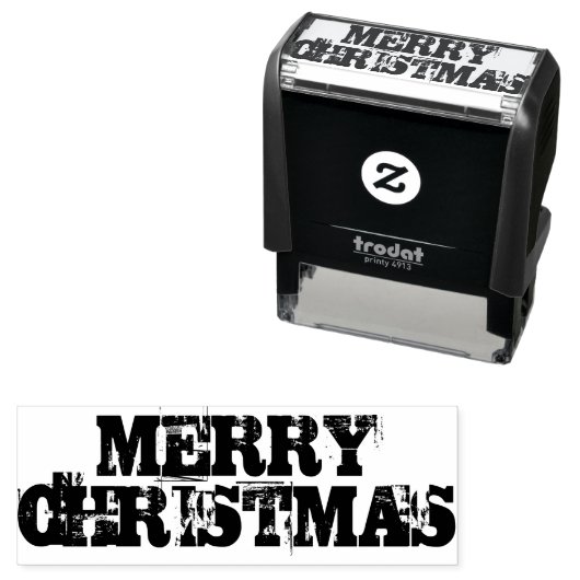 Tampon Auto-encreur Joyeux Noël (En situation)