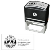 Tampon Auto-encreur Joyeux Noël Adresse de retour (En situation)