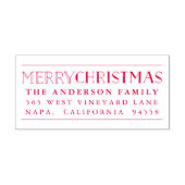 Tampon Auto-encreur Joyeux Noël Adresse de retour (Design)