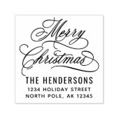 Tampon Auto-encreur Joyeux Noël Adresse de retour (Design)