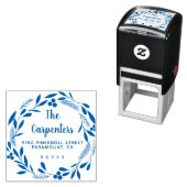 Tampon Auto-encreur Joyeux Noël Botanique Garland écriture (En situation)