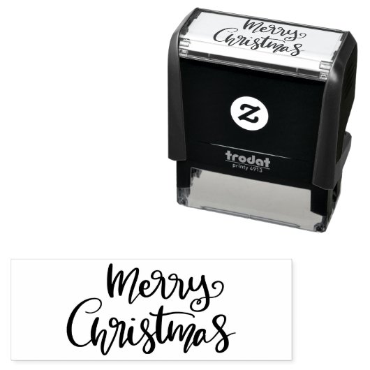 Tampon Auto-encreur Joyeux Noël Décontracté manuscrit (En situation)