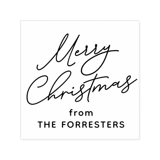 Tampon Auto-encreur Joyeux Noël décontracté script cadeau personnalisé (Design)