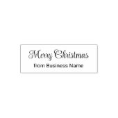Tampon Auto-encreur Joyeux Noël Écriture Cursive de Nom d'Entreprise (Design)