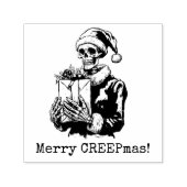 Tampon Auto-encreur Joyeux Noël Éffrayant Squelette gothique (Design)