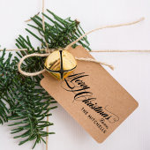 Tampon Auto-encreur Joyeux Noël en Script fleuri Personnalisé