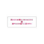 Tampon Auto-encreur Joyeux Noël et Joyeux Nouvel An Blocs de texte rou (Design)