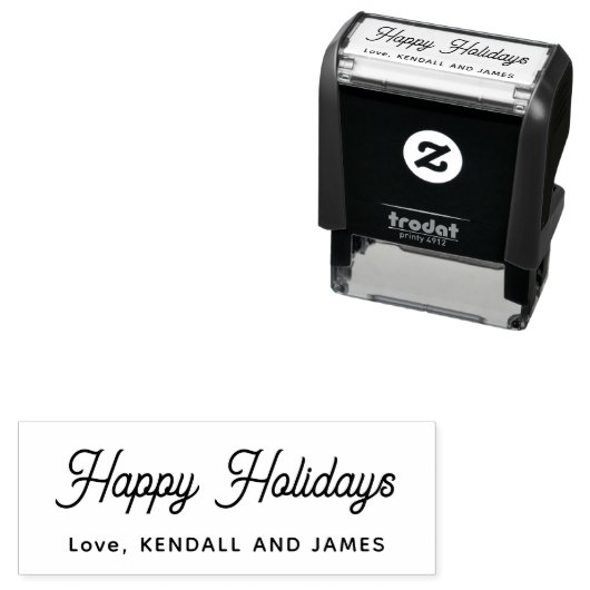 Tampon Auto-encreur Joyeux Noël Joyeux Script Nom (En situation)