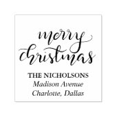 Tampon Auto-encreur Joyeux Noël manuscrit Jour férié (Design)