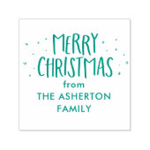 Tampon Auto-encreur Joyeux Noël mignon points simples étoiles vacances (Design)