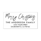 Tampon Auto-encreur Joyeux Noël moderne Fêtes personnalisées (Design)