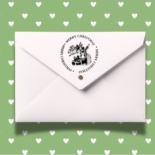 Tampon Auto-encreur Joyeux Noël Pays Donkey thème