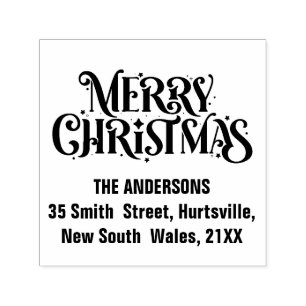 Tampon Auto-encreur Joyeux Noël personnalisé