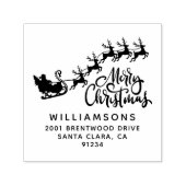 Tampon Auto-encreur Joyeux Noël Reindeer Famille (Design)