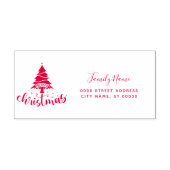 Tampon Auto-encreur Joyeux Noël Retour Adresse Timbre auto-encastré (Design)