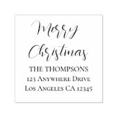 Tampon Auto-encreur Joyeux Noël Script Nom de retour Adresse (Design)