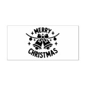 Tampon Auto-encreur Joyeux Noël Vacances d'hiver cloches (Design)