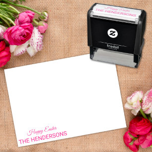 Tampon Auto-encreur Joyeux Nom personnalisé de Pâques