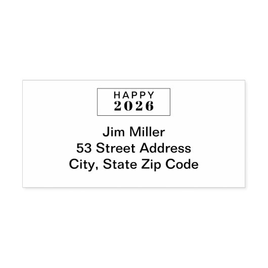 Tampon Auto-encreur Joyeux Nouvel An (Design)