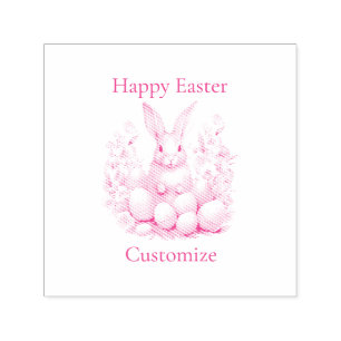 Tampon Auto-encreur Joyeux Panier lapin de Pâques Thunder_Cove
