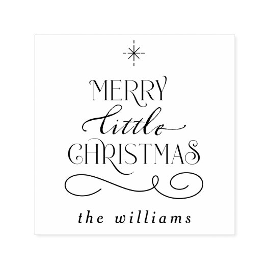 Tampon Auto-encreur Joyeux petit timbre auto-encastré de Noël (Design)